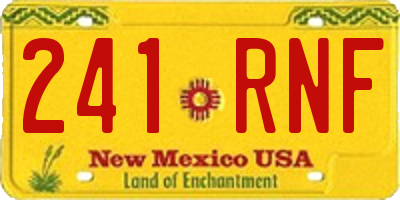 NM license plate 241RNF
