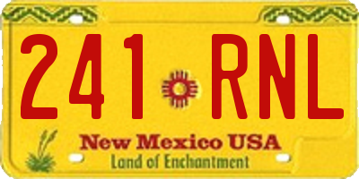 NM license plate 241RNL