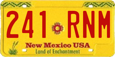 NM license plate 241RNM
