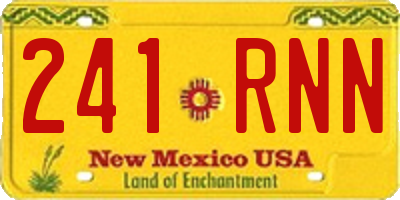 NM license plate 241RNN