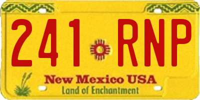 NM license plate 241RNP