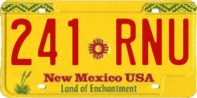 NM license plate 241RNU