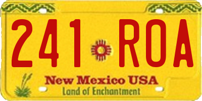 NM license plate 241ROA