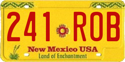 NM license plate 241ROB