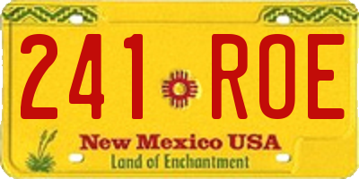 NM license plate 241ROE