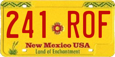 NM license plate 241ROF