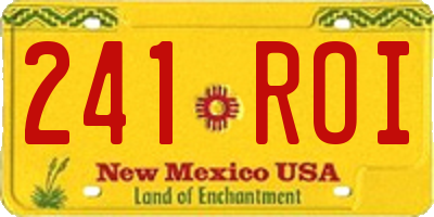 NM license plate 241ROI