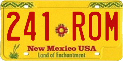 NM license plate 241ROM
