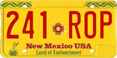 NM license plate 241ROP