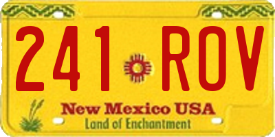 NM license plate 241ROV