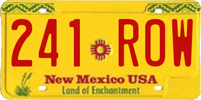 NM license plate 241ROW