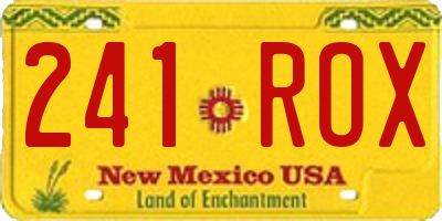 NM license plate 241ROX