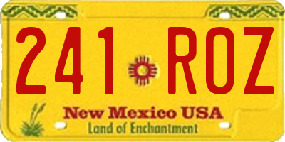 NM license plate 241ROZ