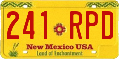 NM license plate 241RPD