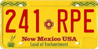 NM license plate 241RPE
