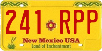 NM license plate 241RPP