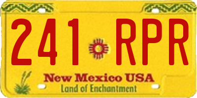 NM license plate 241RPR
