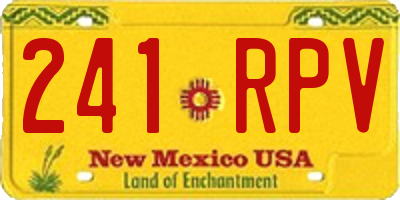 NM license plate 241RPV