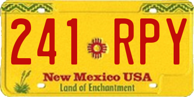 NM license plate 241RPY