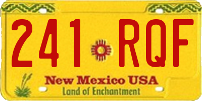 NM license plate 241RQF
