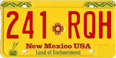 NM license plate 241RQH