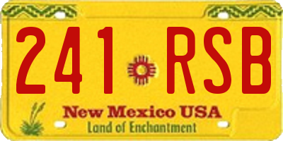 NM license plate 241RSB