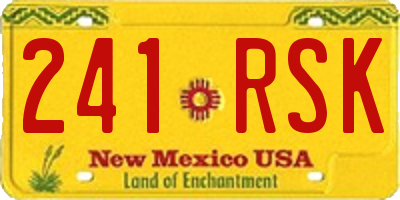 NM license plate 241RSK