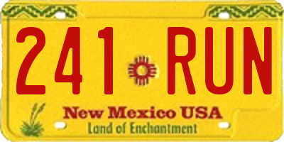 NM license plate 241RUN
