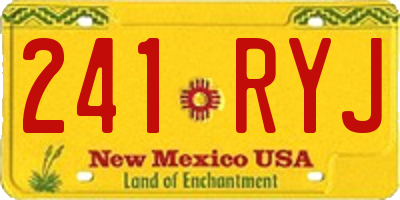 NM license plate 241RYJ