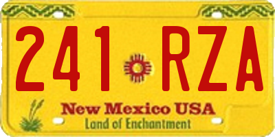 NM license plate 241RZA