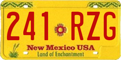 NM license plate 241RZG