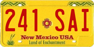 NM license plate 241SAI