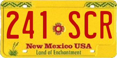 NM license plate 241SCR