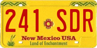 NM license plate 241SDR