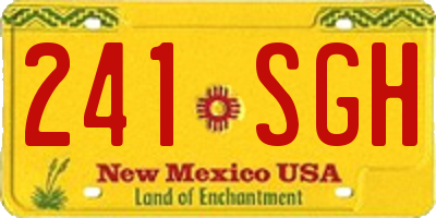 NM license plate 241SGH