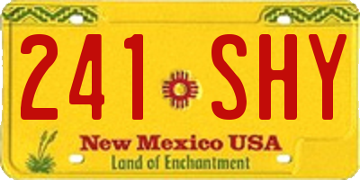 NM license plate 241SHY