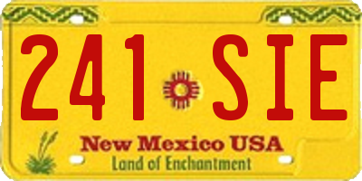 NM license plate 241SIE