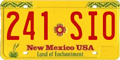 NM license plate 241SIO