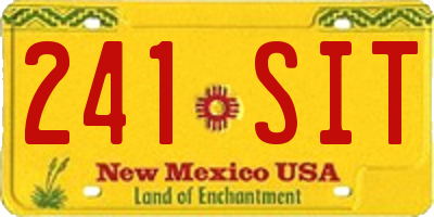 NM license plate 241SIT