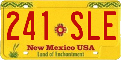 NM license plate 241SLE