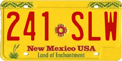 NM license plate 241SLW