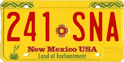 NM license plate 241SNA