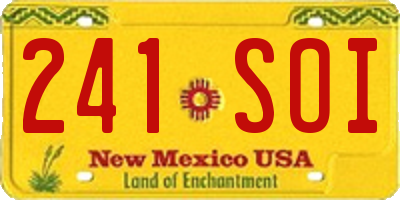 NM license plate 241SOI
