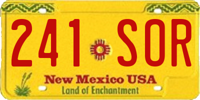NM license plate 241SOR