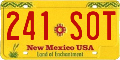 NM license plate 241SOT