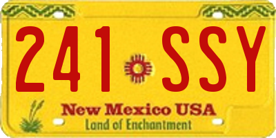 NM license plate 241SSY