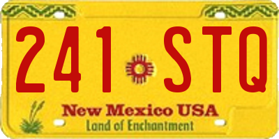 NM license plate 241STQ