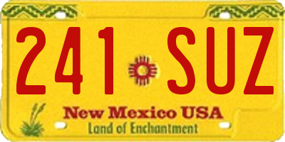 NM license plate 241SUZ