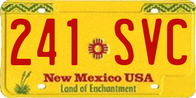 NM license plate 241SVC