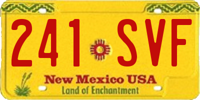 NM license plate 241SVF